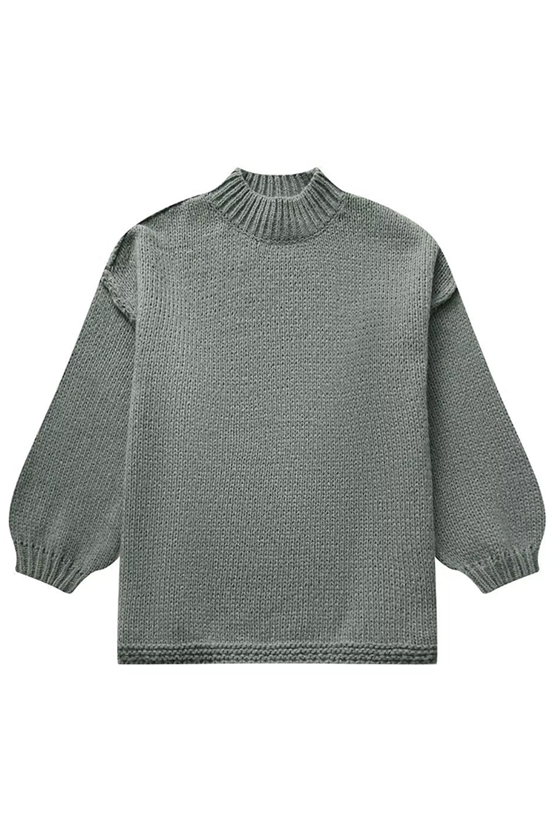 Stilla | Ensfarvet Rundhalset Pullover Til Daglig Brug.