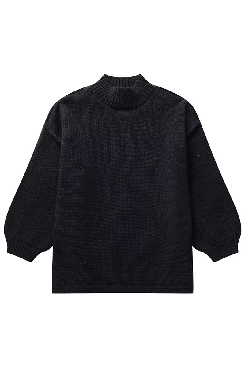 Stilla | Ensfarvet Rundhalset Pullover Til Daglig Brug.