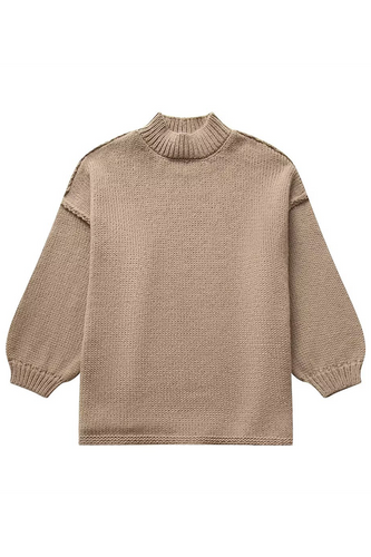 Stilla | Ensfarvet Rundhalset Pullover Til Daglig Brug.