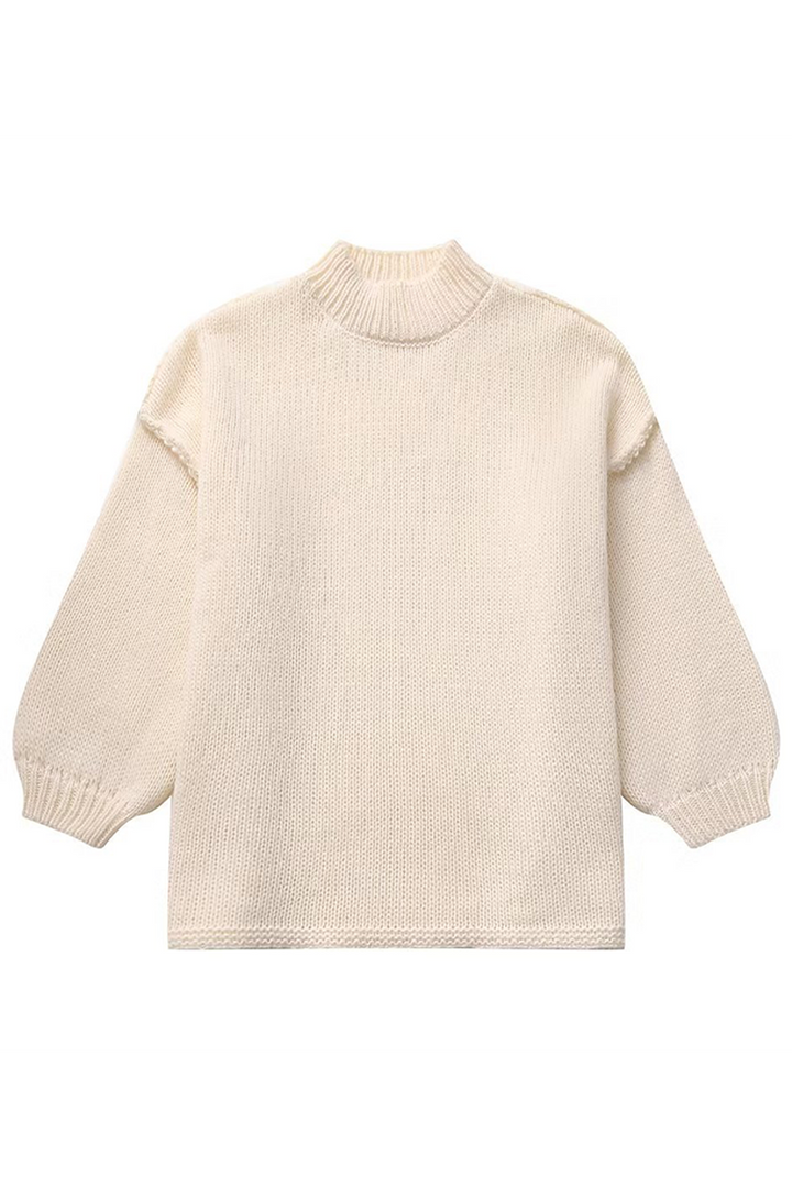 Stilla | Ensfarvet Rundhalset Pullover Til Daglig Brug.