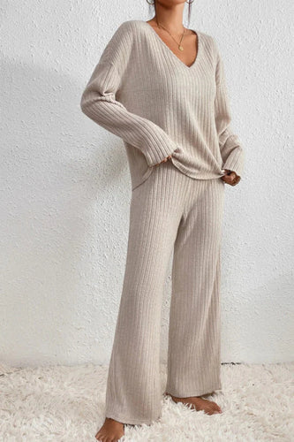 Stilla | Dame Ribstrik To-Delt Loungewear Sæt