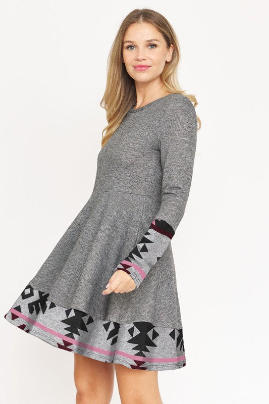 Stilla | Plaid Lagdelt Fit Og Flare Kjole
