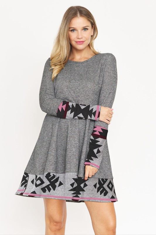 Stilla | Plaid Lagdelt Fit Og Flare Kjole