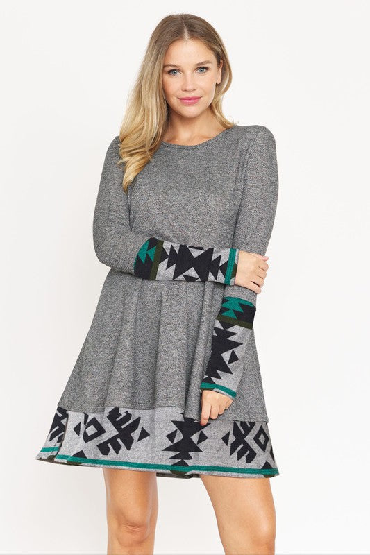 Stilla | Plaid Lagdelt Fit Og Flare Kjole