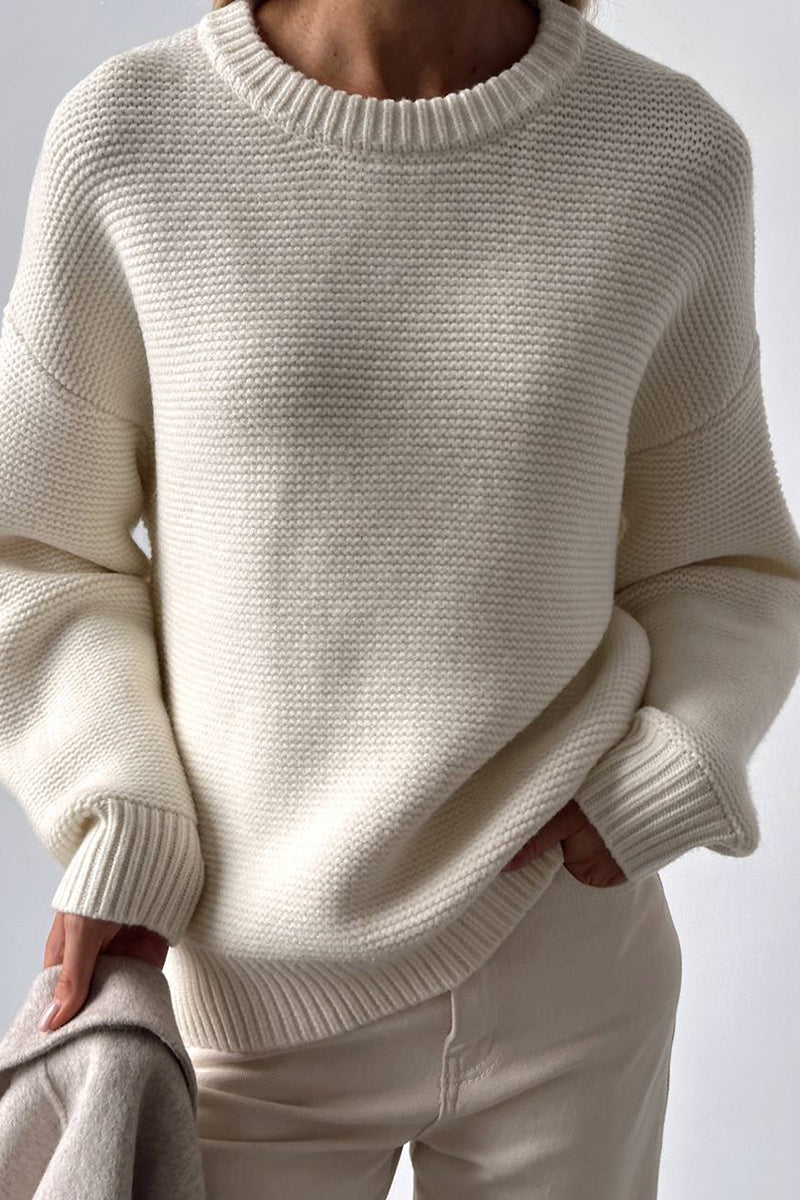 Stilla | Lækkert Sweatshirt Med Rund Halsudskæring i Enfarvet Til Daglig Brug.