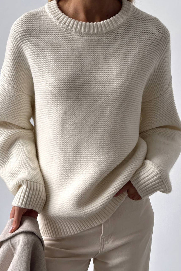 Stilla | Lækkert Sweatshirt Med Rund Halsudskæring i Enfarvet Til Daglig Brug.
