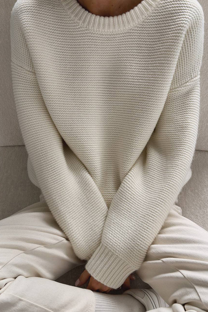 Stilla | Lækkert Sweatshirt Med Rund Halsudskæring i Enfarvet Til Daglig Brug.