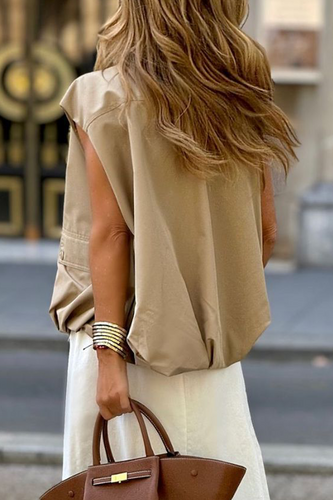 Stilla | Casual Street Style Zip Veste Med Rund Halsudskæring