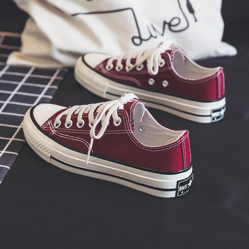 Dame Retro Canvas Sneakers med klassisk lavsko-stil og slidstærkt overmateriale Stilla