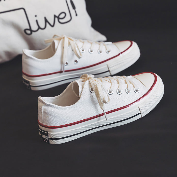 Dame Retro Canvas Sneakers med klassisk lavsko-stil og slidstærkt overmateriale Stilla
