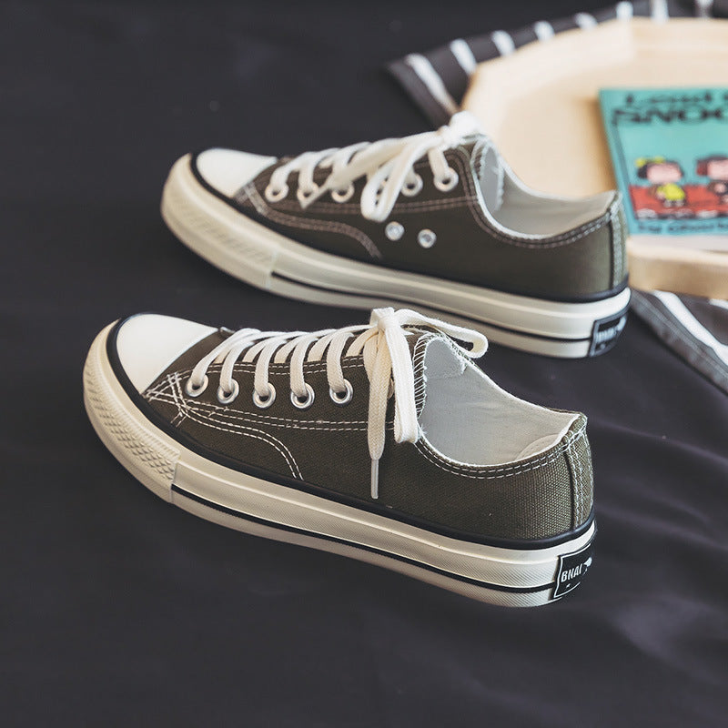 Dame Retro Canvas Sneakers med klassisk lavsko-stil og slidstærkt overmateriale Stilla