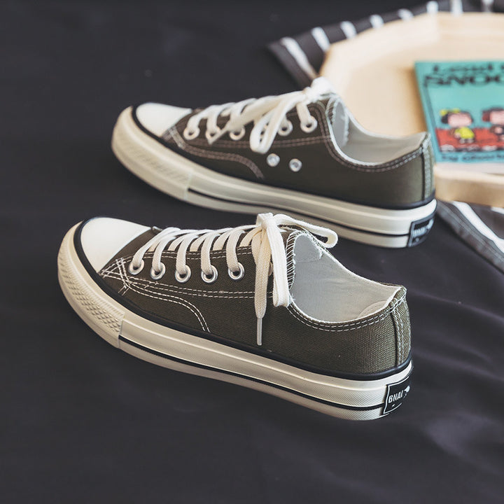 Dame Retro Canvas Sneakers med klassisk lavsko-stil og slidstærkt overmateriale Stilla