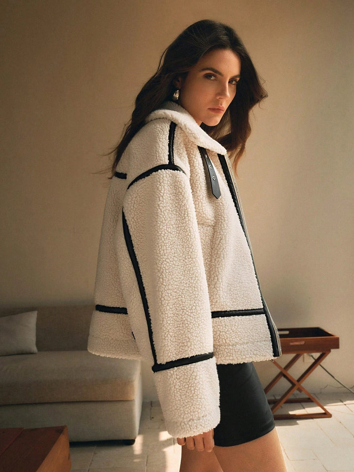 Stilla | Dame Overized Sherpa Jakke