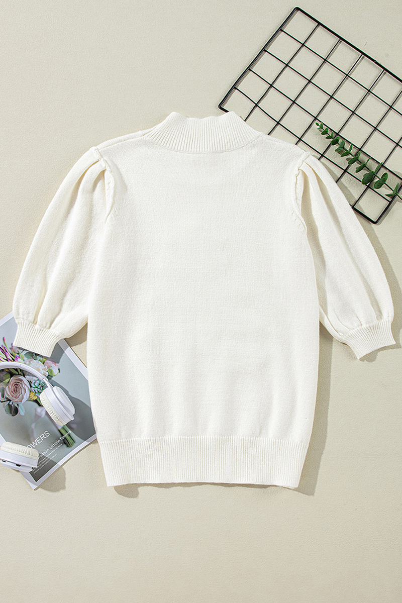 Stilla | Casual Juletræ Pailletter Patchwork Halv Turtleneck Pullover