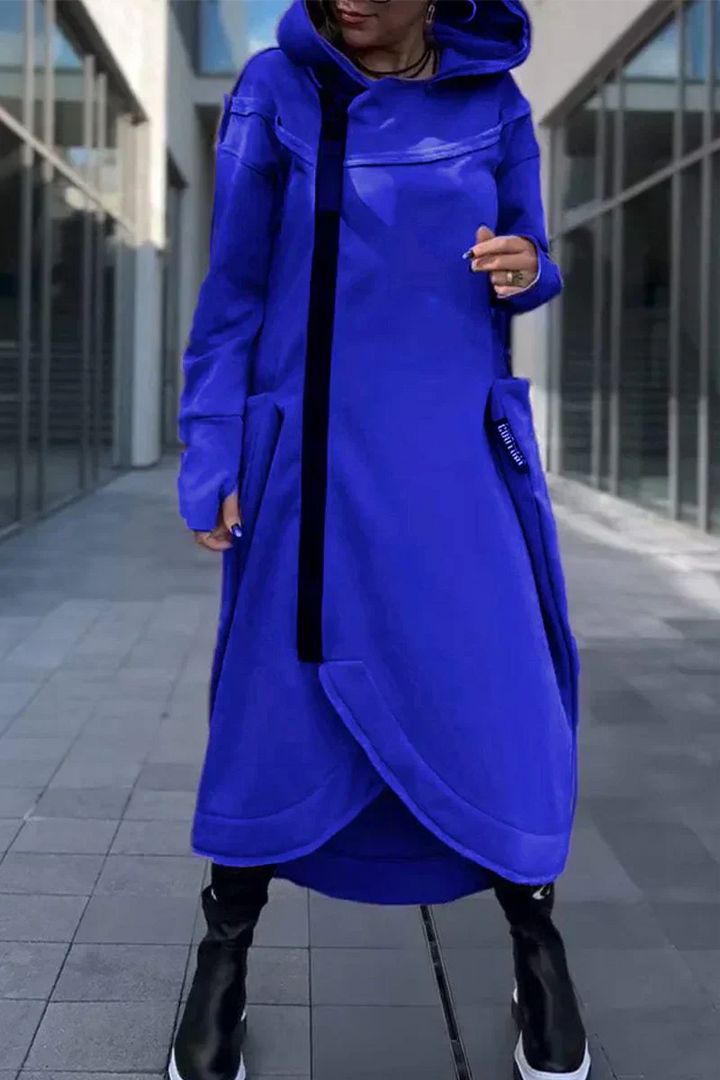 Stilla | Langt Hoodie-Kjole med Moderne Snit