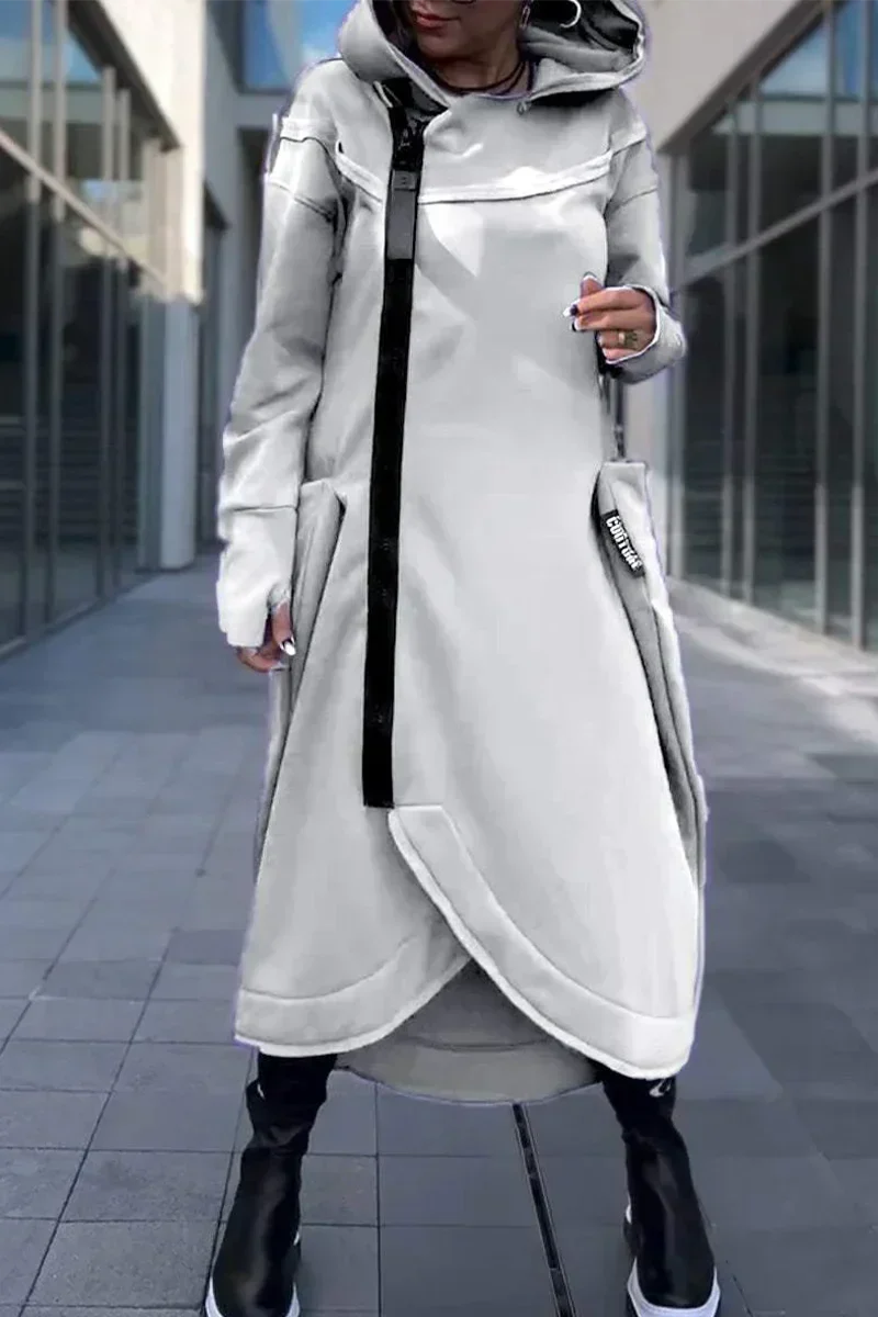 Stilla | Langt Hoodie-Kjole med Moderne Snit