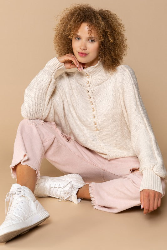Stilla | Knapstrikket Sweater
