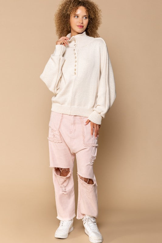 Stilla | Knapstrikket Sweater