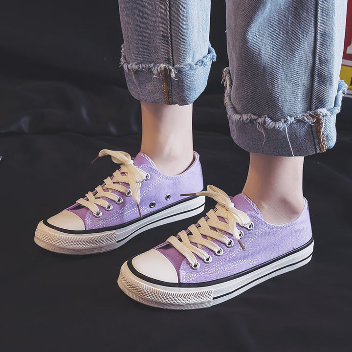 Dame Retro Canvas Sneakers med klassisk lavsko-stil og slidstærkt overmateriale Stilla