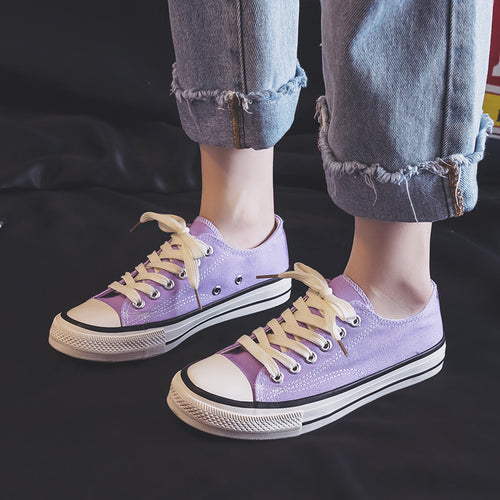 Dame Retro Canvas Sneakers med klassisk lavsko-stil og slidstærkt overmateriale Stilla