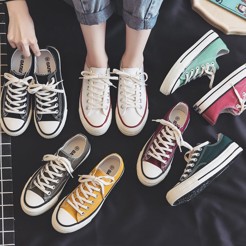 Dame Retro Canvas Sneakers med klassisk lavsko-stil og slidstærkt overmateriale Stilla