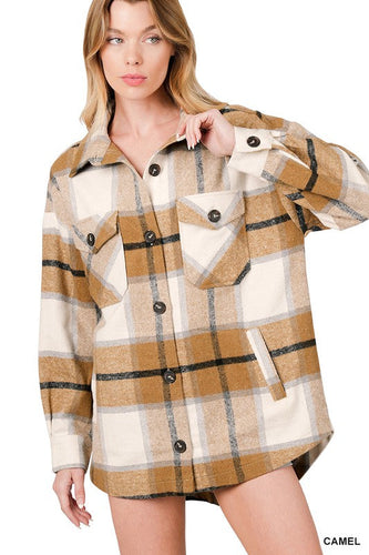 Stilla | Garnfarvet Plaid Shacket