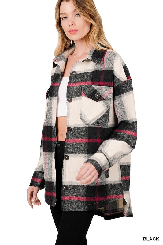 Stilla | Garnfarvet Plaid Shacket