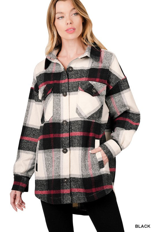 Stilla | Garnfarvet Plaid Shacket