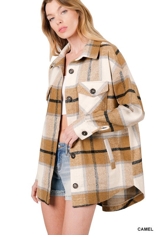 Stilla | Garnfarvet Plaid Shacket