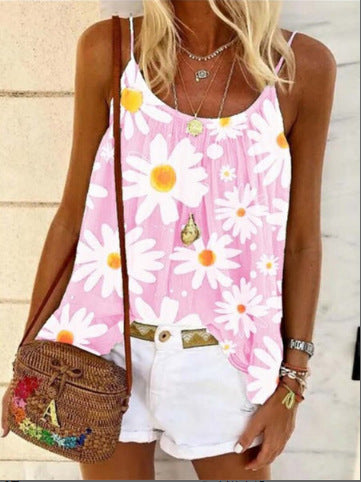 Femme Blomstermønster Tanktop Stilla