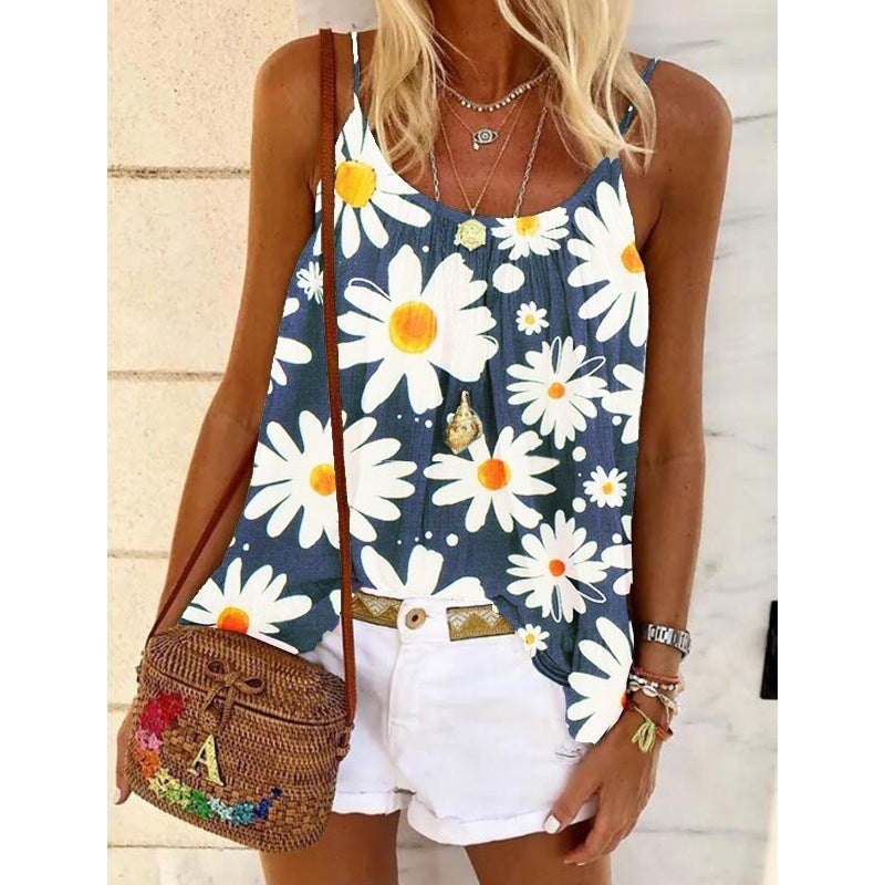 Femme Blomstermønster Tanktop Stilla