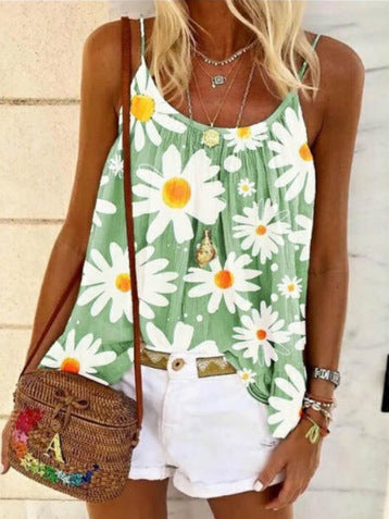 Femme Blomstermønster Tanktop Stilla