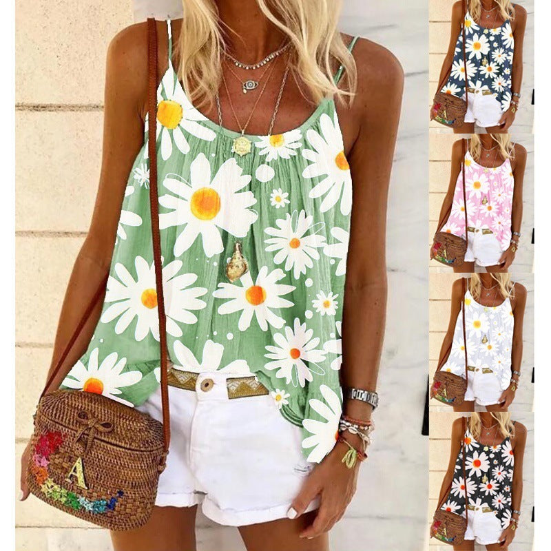 Femme Blomstermønster Tanktop Stilla