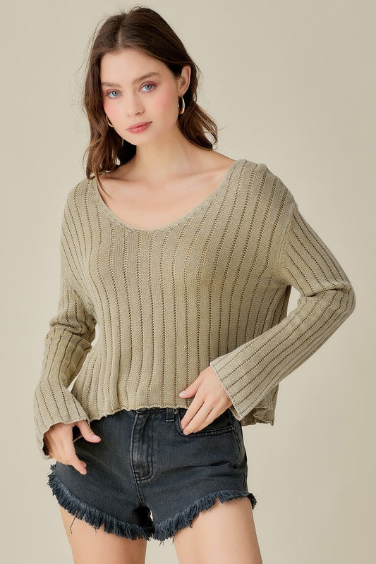 Stilla | Neck Vasket Crop Sweater