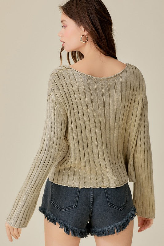 Stilla | Neck Vasket Crop Sweater