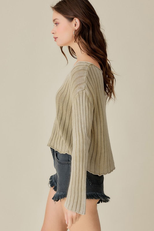 Stilla | Neck Vasket Crop Sweater