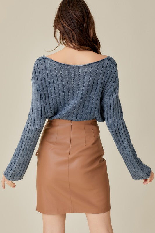 Stilla | Neck Vasket Crop Sweater