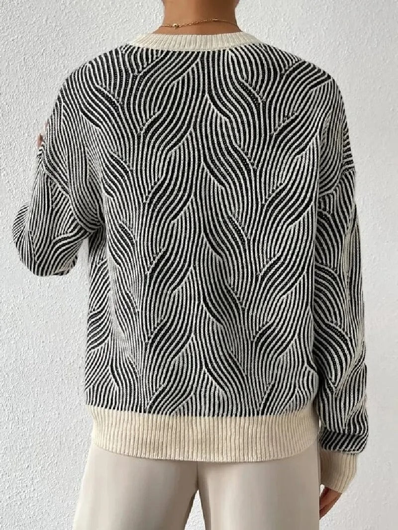 Stilla | Afslappet sweater med abstrakt mønster