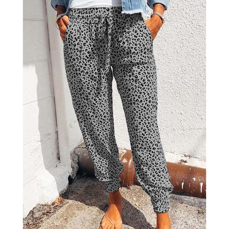 Dame joggingbukser med trendy dyretryk Stilla