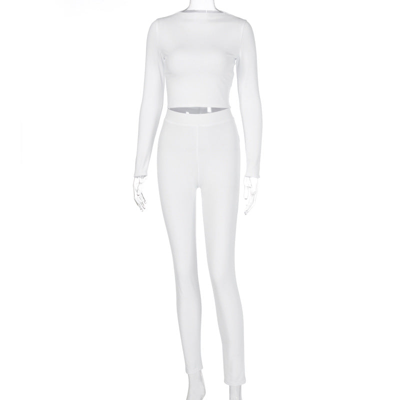 Dame Sporty Langærmet Sæt med figurvenligt Design og behagelig Snit Stilla