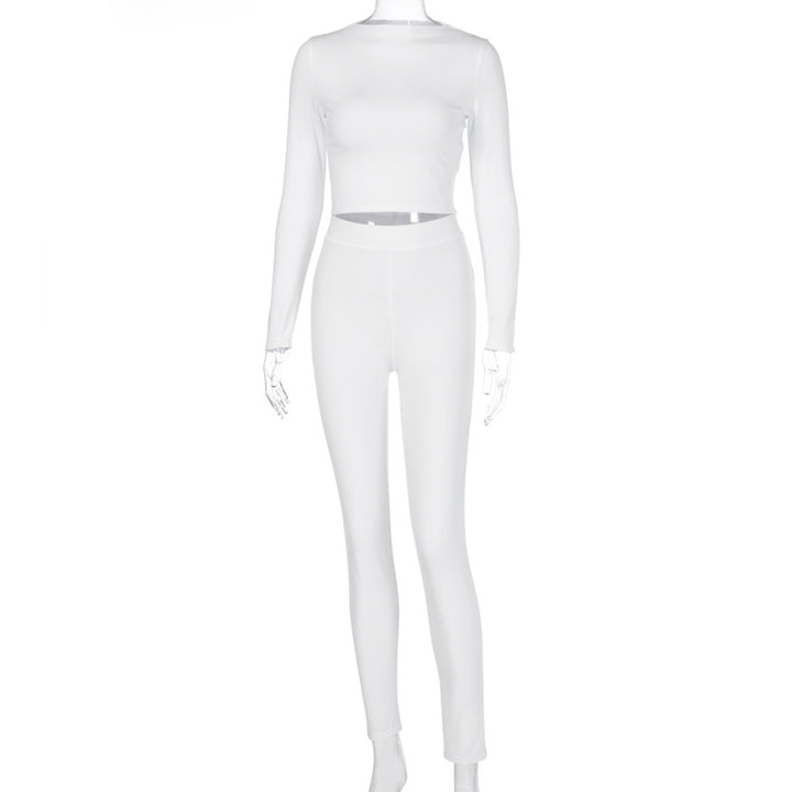 Dame Sporty Langærmet Sæt med figurvenligt Design og behagelig Snit Stilla