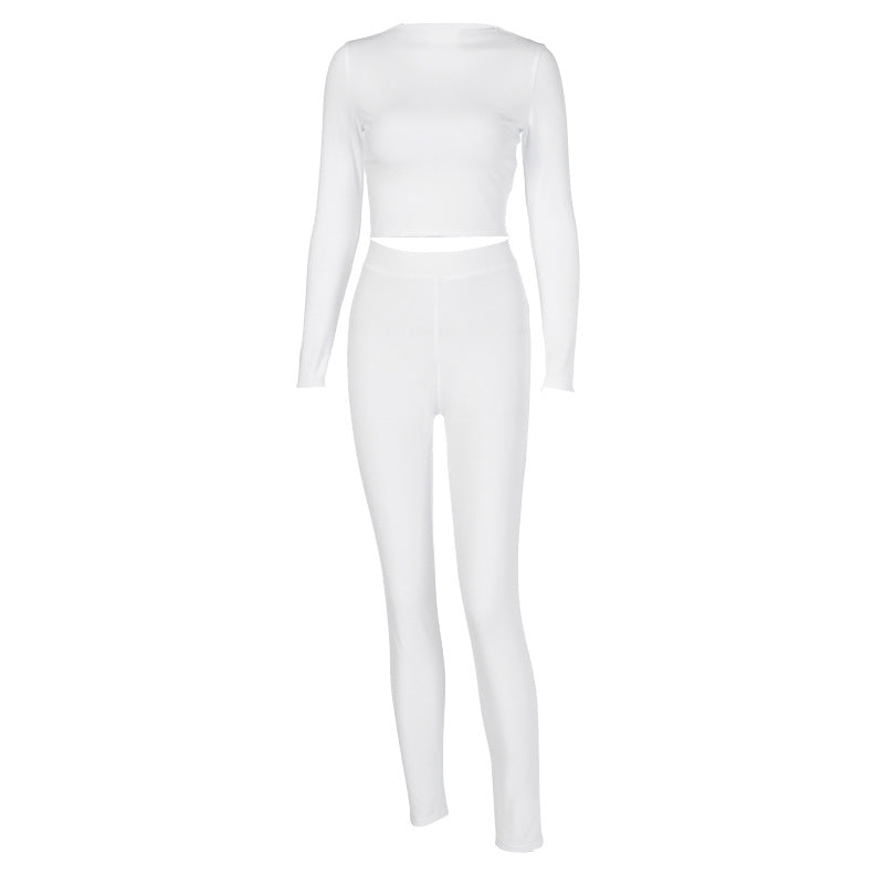 Dame Sporty Langærmet Sæt med figurvenligt Design og behagelig Snit Stilla