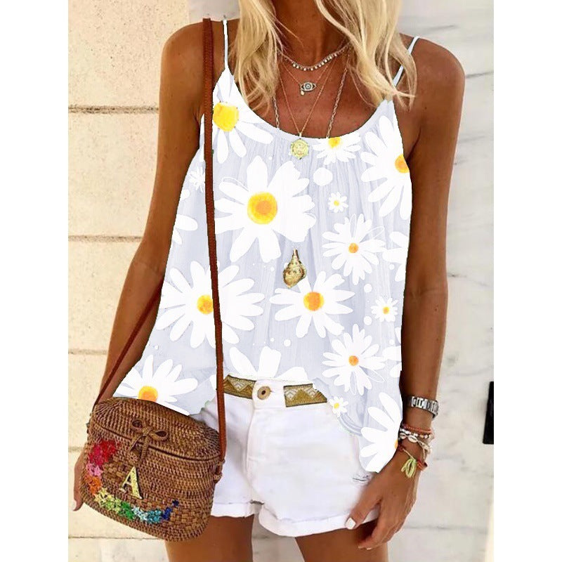 Femme Blomstermønster Tanktop Stilla