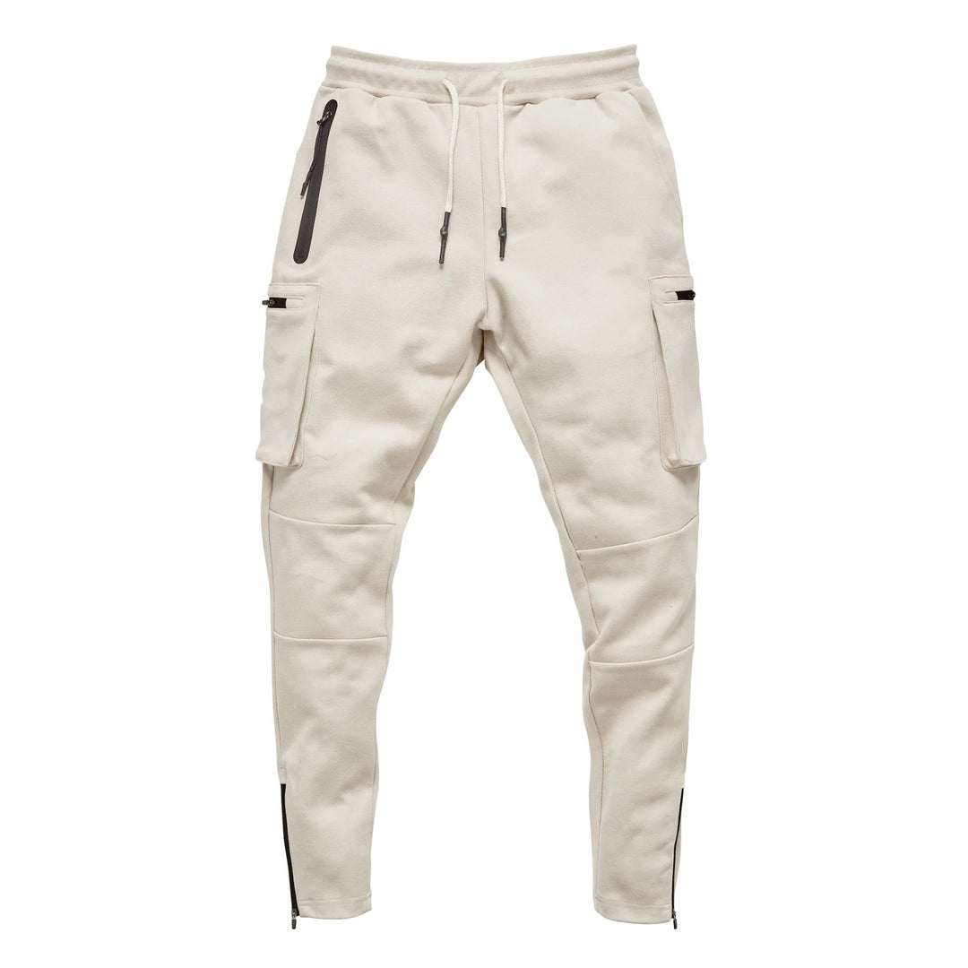 Herrer Multifunktionel Slim-Fit Joggingbukser med sidelommer med lynlås og elastisk talje Stilla