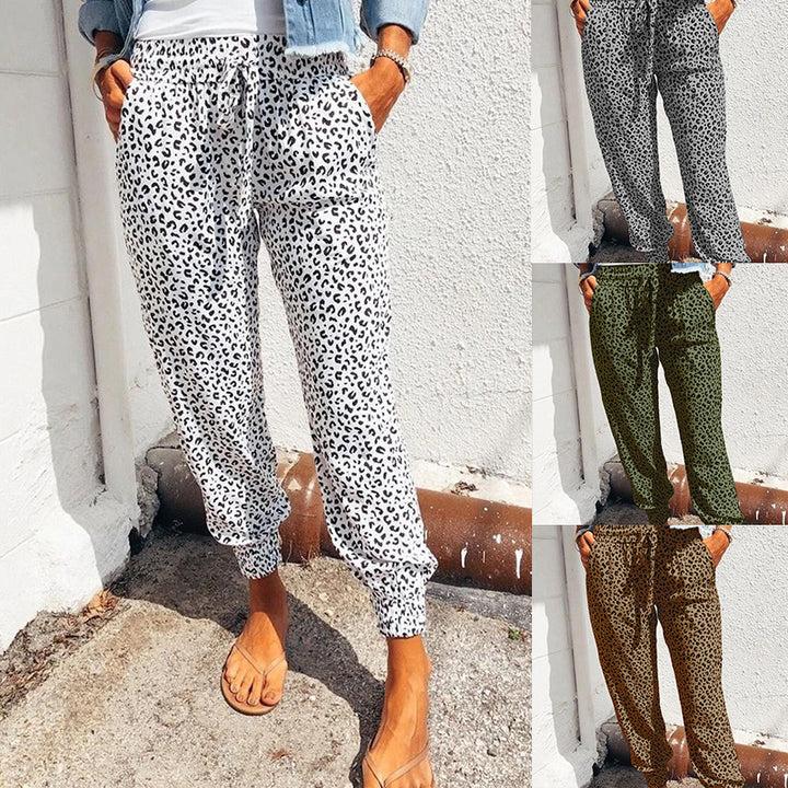 Dame Relaxed Fit Tiertryk Joggingbukser Stilla