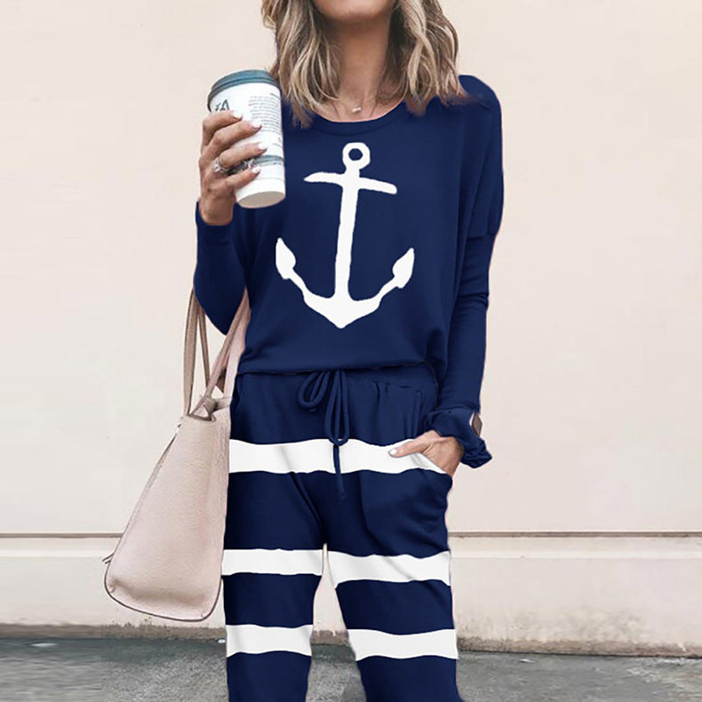 Dame fritids-loungewear sæt med blomstermønster Stilla
