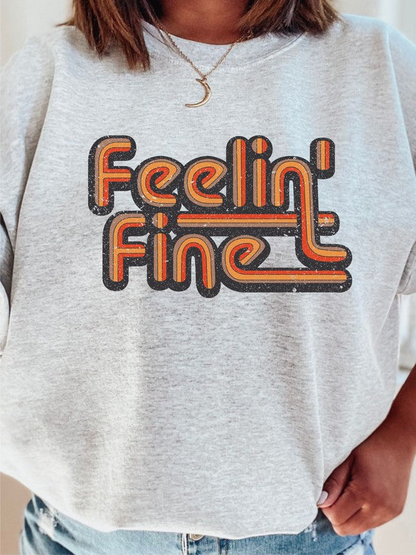 Stilla | Feelin' Fine Groovy Crewneck Sweatshirt