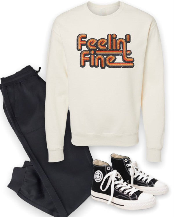 Stilla | Feelin' Fine Groovy Crewneck Sweatshirt