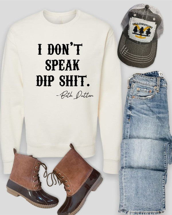 Stilla | Don't Speak Dip Shit Cozy Crewneck Sweatshirt