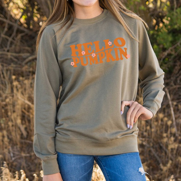 Stilla | Pumpkin Flowers Letvægts Sweatshirt